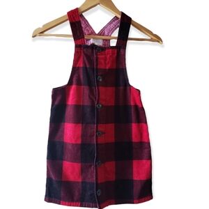 Children's Place girls corduroy plaid jumper size 6